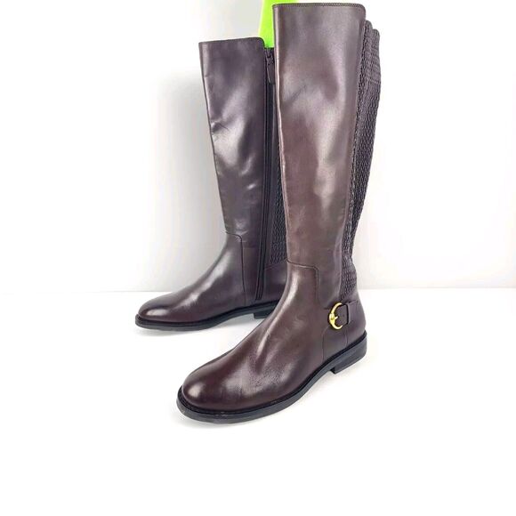 Cole Haan Clover Tall knee high stretch Boot Leather 8.5 B - Picture 2 of 15